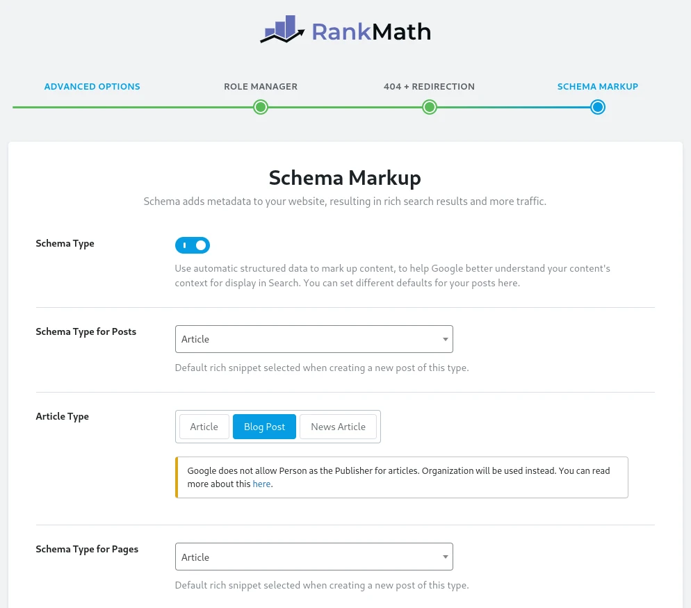 Setting up Schema Markup for SEO is super easy with RankMath Pro